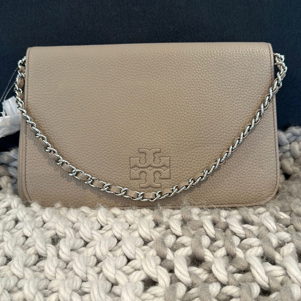 NWT Tory Burch McGraw Chain Shoulder/Leather Crossbody Bag